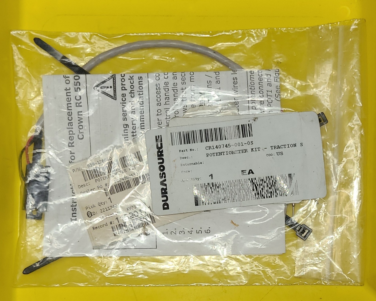 Raymond 939-12668 140745-001-0S POTENTIOMETER KIT – TRACTION STD