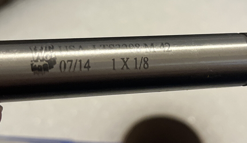 Made in USA Whitney Tool LTS3208 M-42, 07/14, 1 X 1/8
