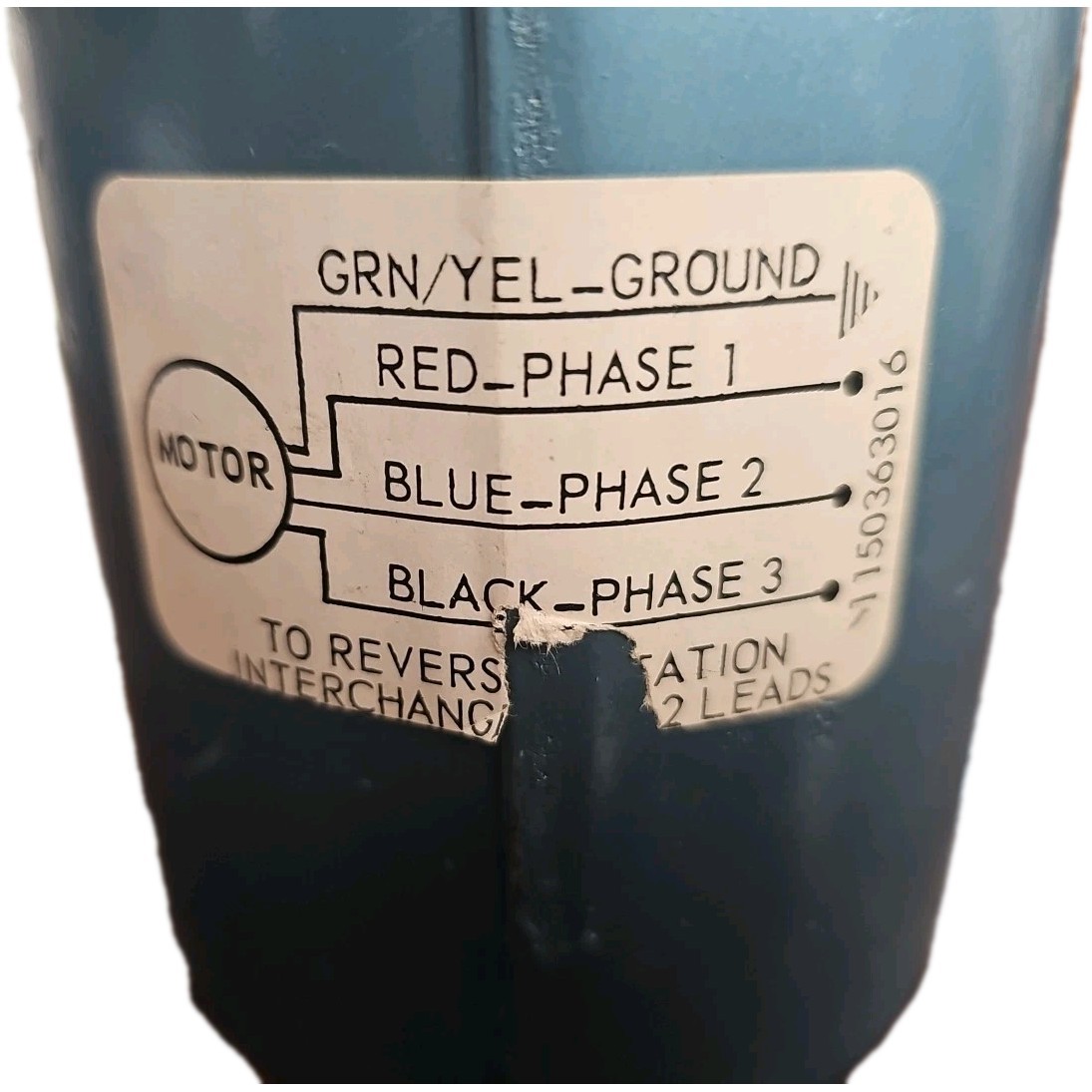 ROBBINS & MYERS FM-3P ELECTRIC MOTOR 3-PHASE 230V .49A 60RPM REV 50 96043