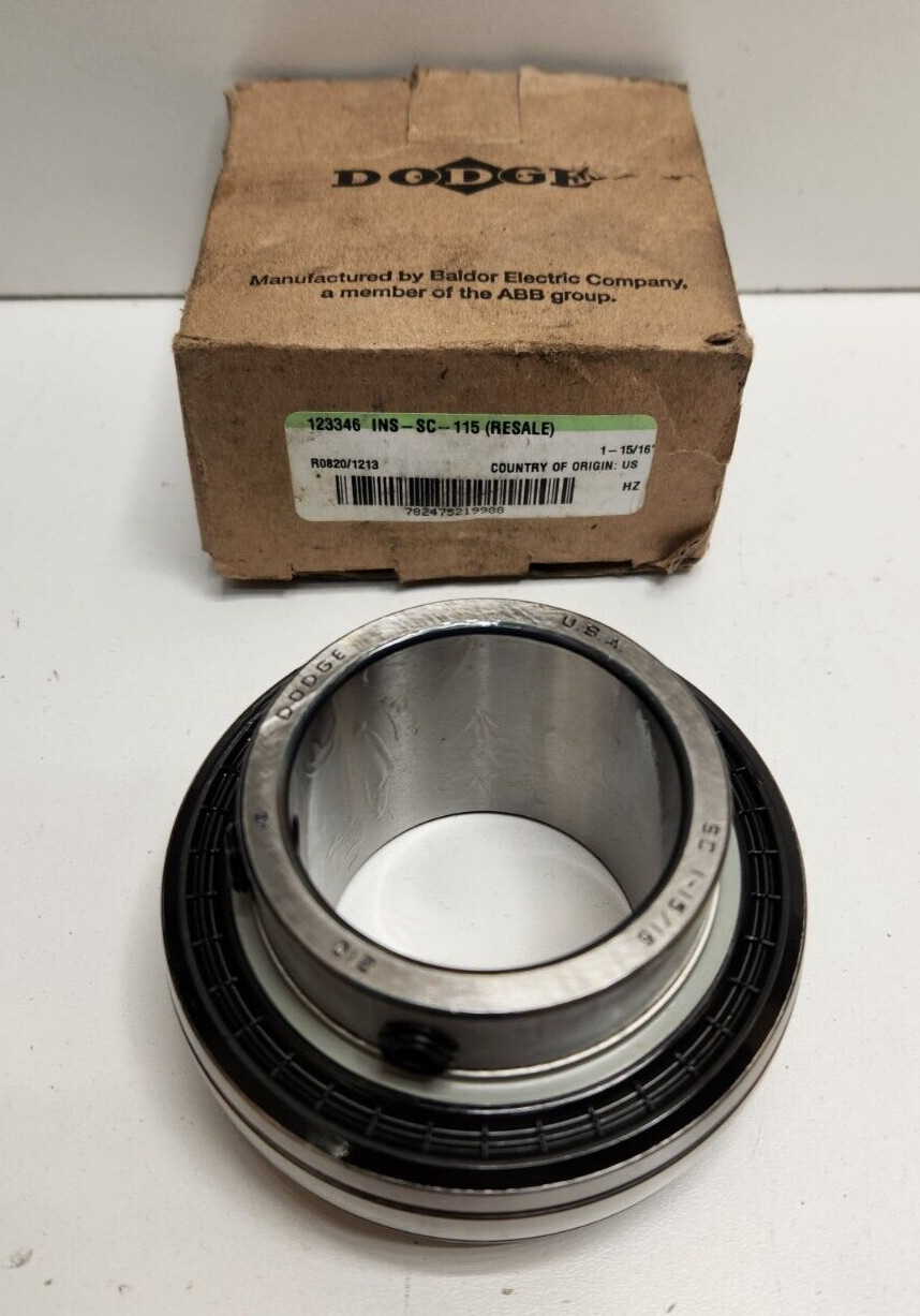 NEW OLD STOCK! DODGE 1-15/16″ BORE BALL BEARING INSERT 123346 INS-SC-115