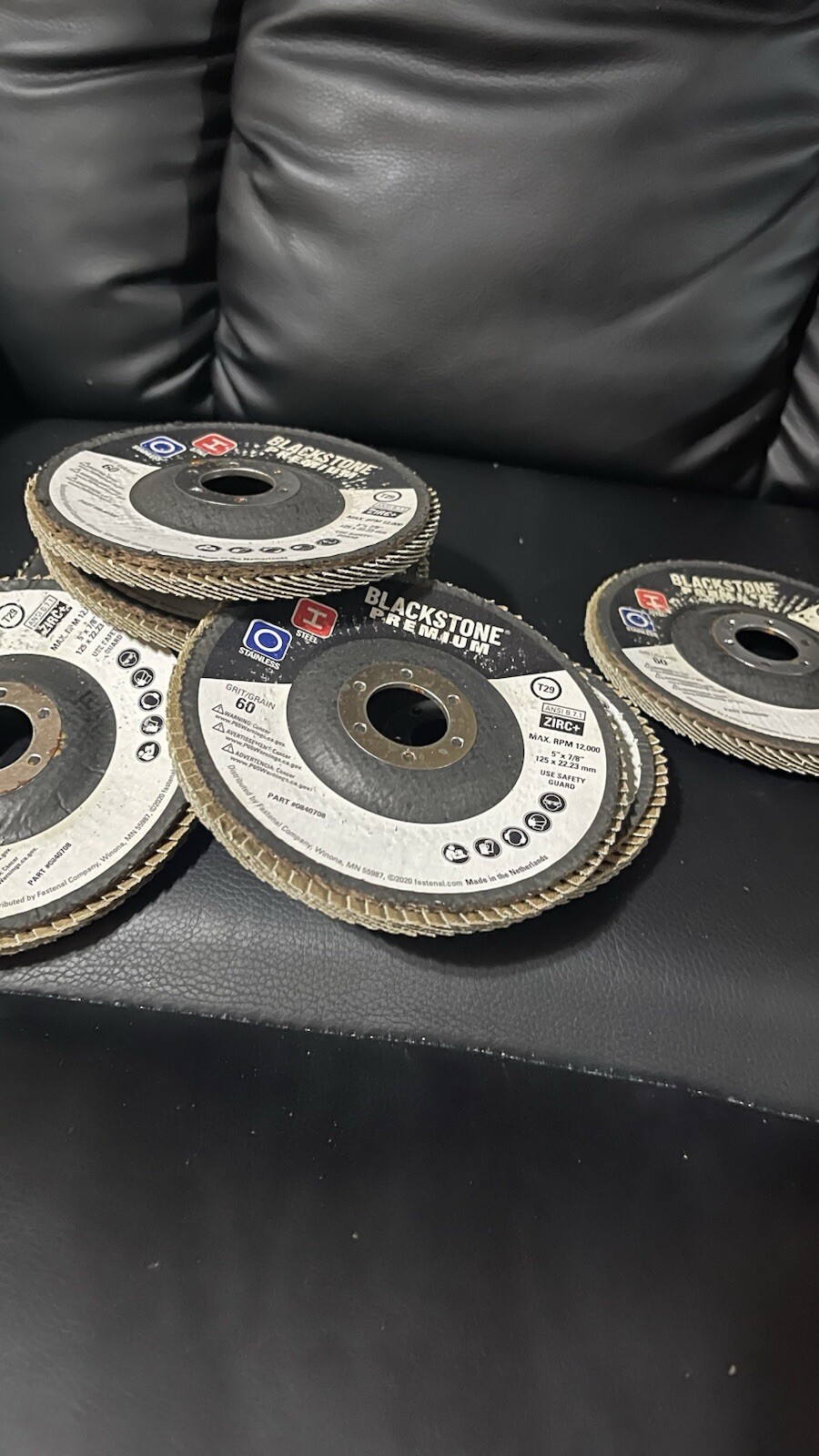 8 BLACKSTONE Premium 5” X 7/8 ZIRC Flap DISCS 60 GRIT 125×22.23mm(TL29) 0840708