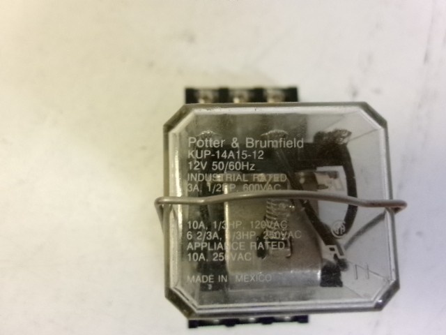 POTTER & BRUMFIELD KUP-14A15-12 RELAY USED FREE SHIPPING!!!!!!!!!!!!!!!!