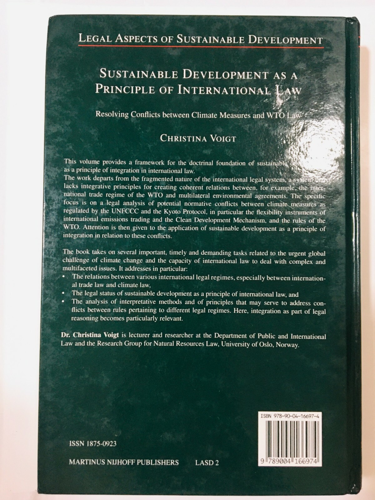Sustainable Development as a Principle of International Law -Christina Voigt