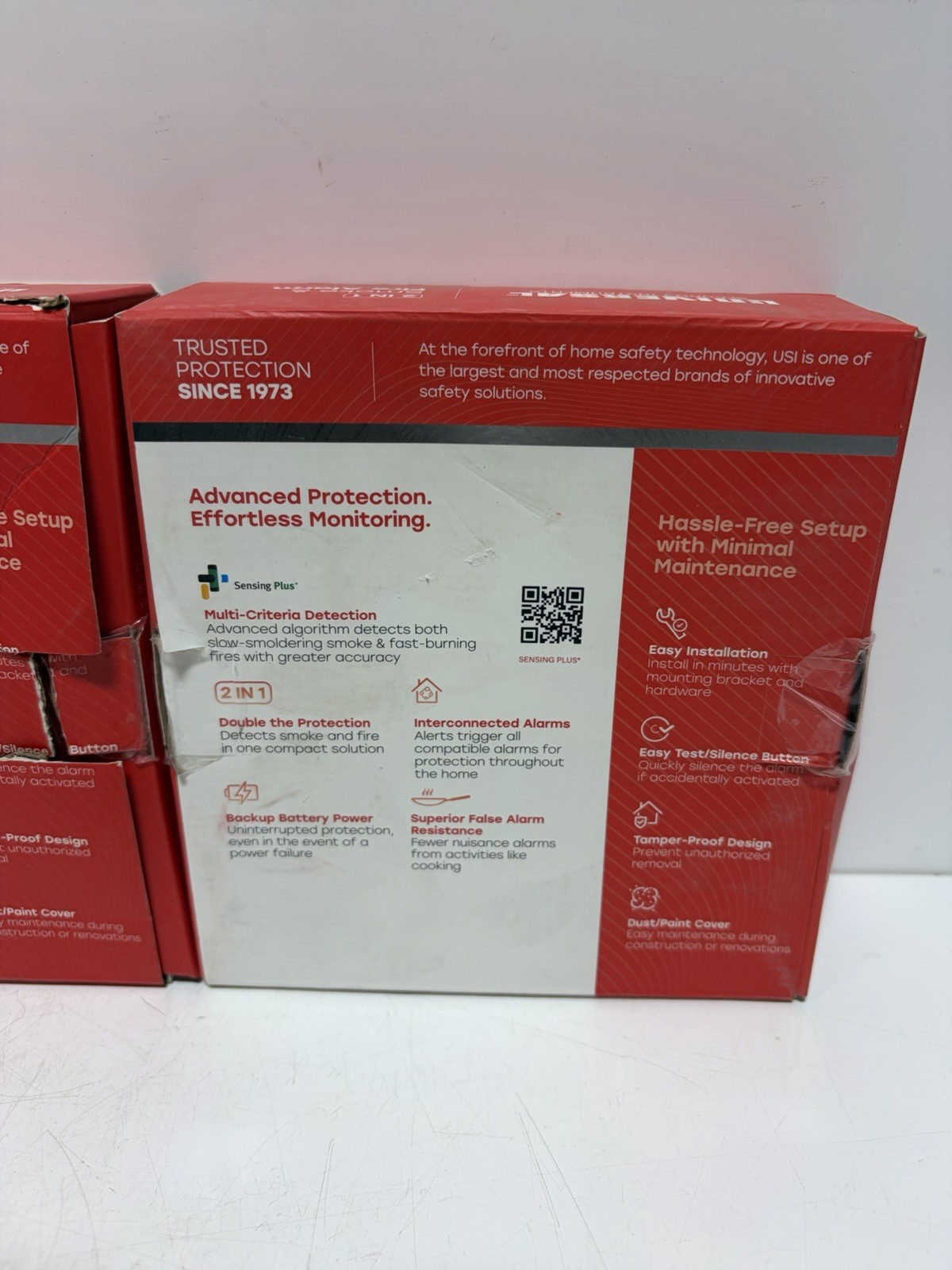 (2) USI Hardwired And 1-Yr Battery Backup Smoke Detector w/ Photoelectric Sensor