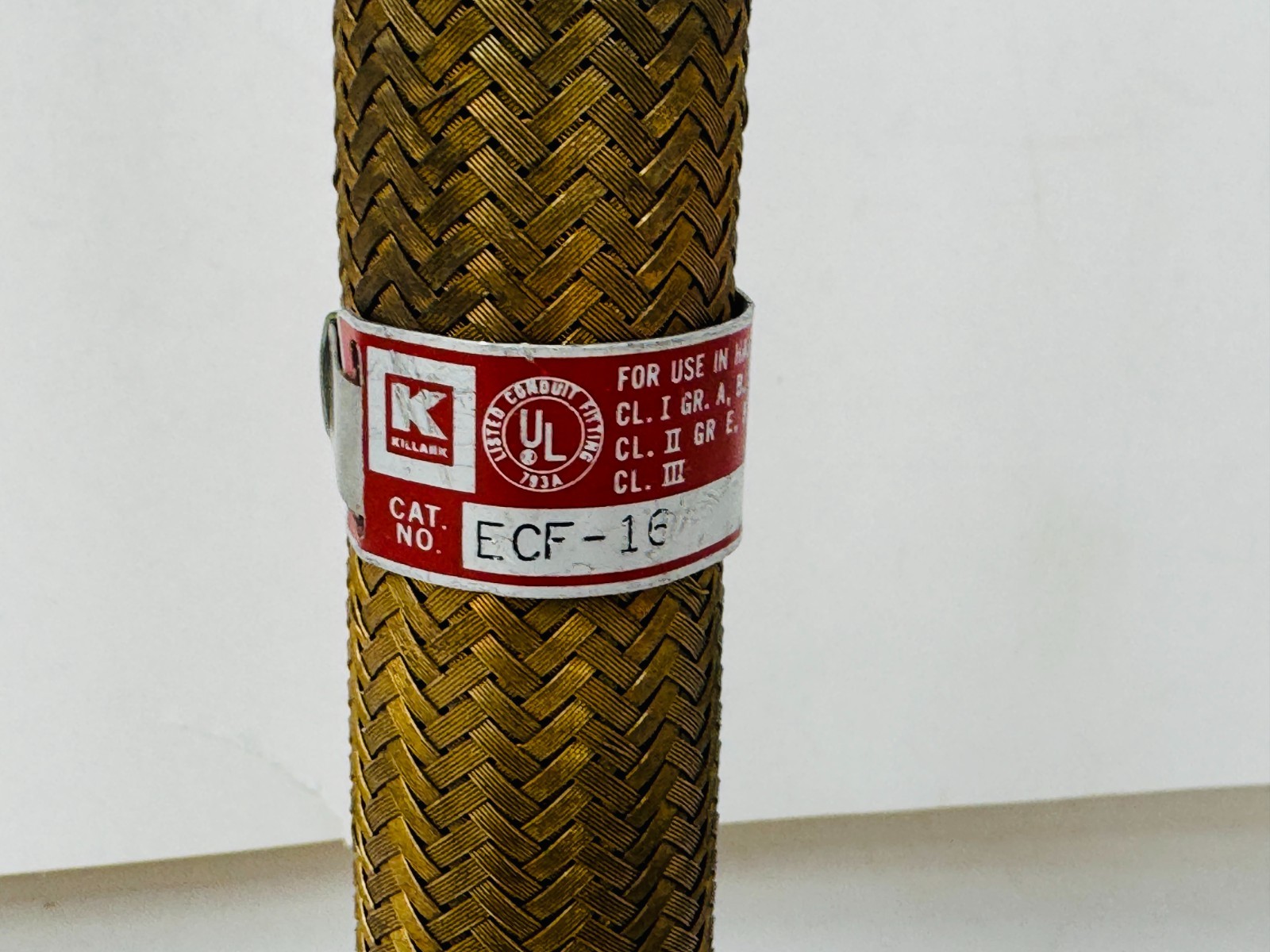 Killark ECF-16 Bronze Flexible Conduit Fitting Coupling ​1/2″ x 6″ Used