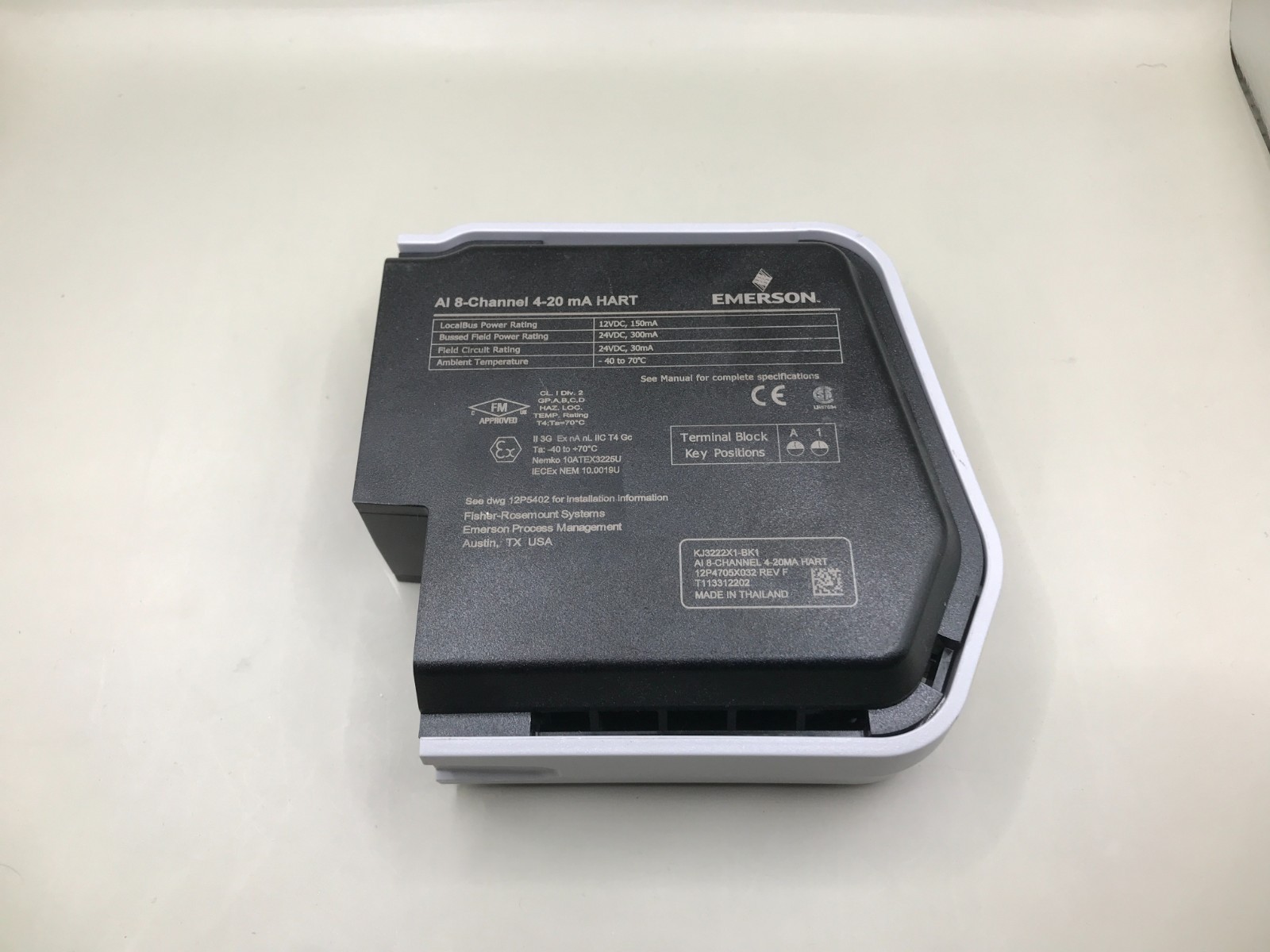 EMERSON DELTAV KJ3222X1-BK1 8 CH AI 4-20MA HART KJ3222X1BK1 SE4003S2B1 12P4705