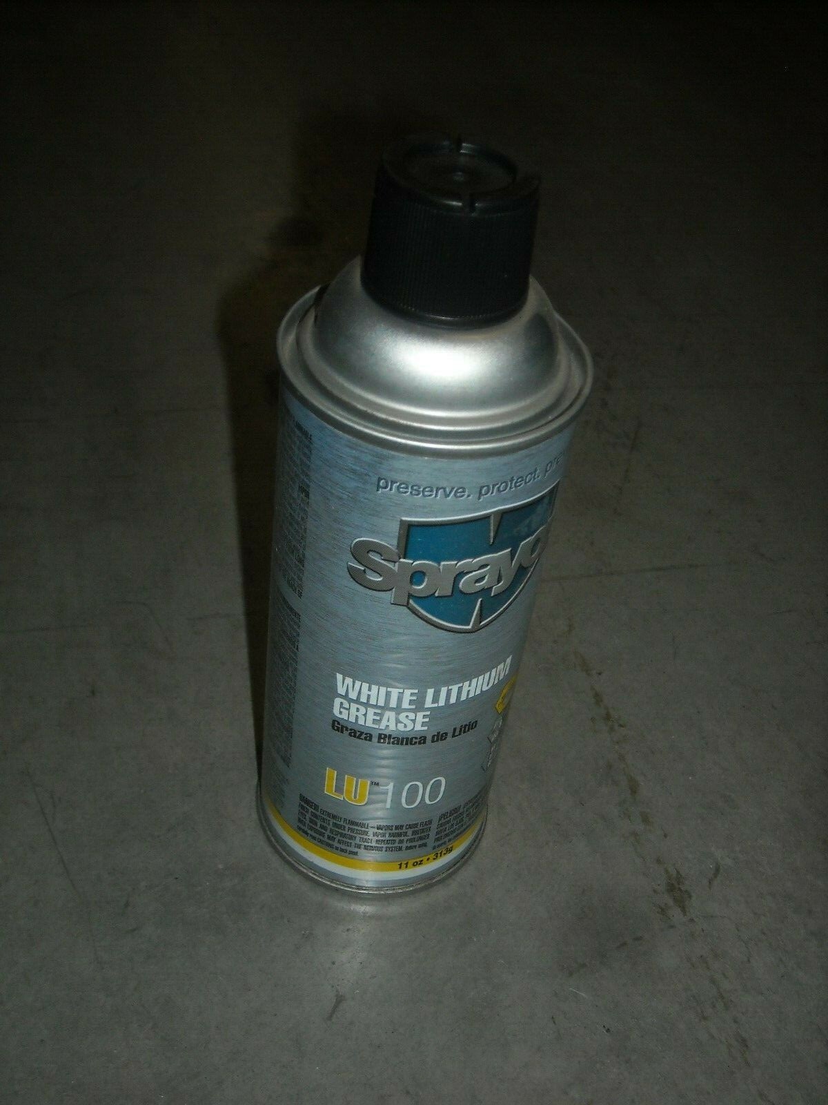 LU-100, Sprayon, White Lithium Grease, Spray Lubricant LU100, S00100000, 11oz