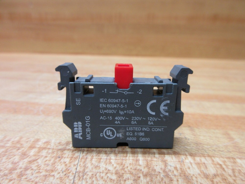 Asea Brown Boveri 1SFA611610R1110 ABB Contact Block MCB-01G