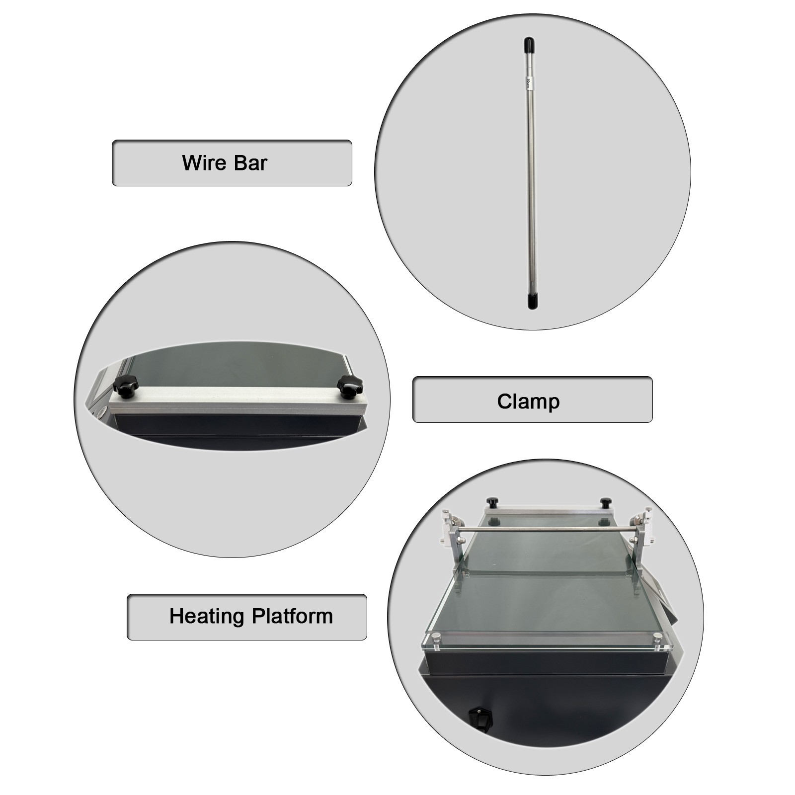 Heated Coater (110V, 1600W, 5-200mm/s, 10µm Thickness, RT-200℃, 300×400mm)
