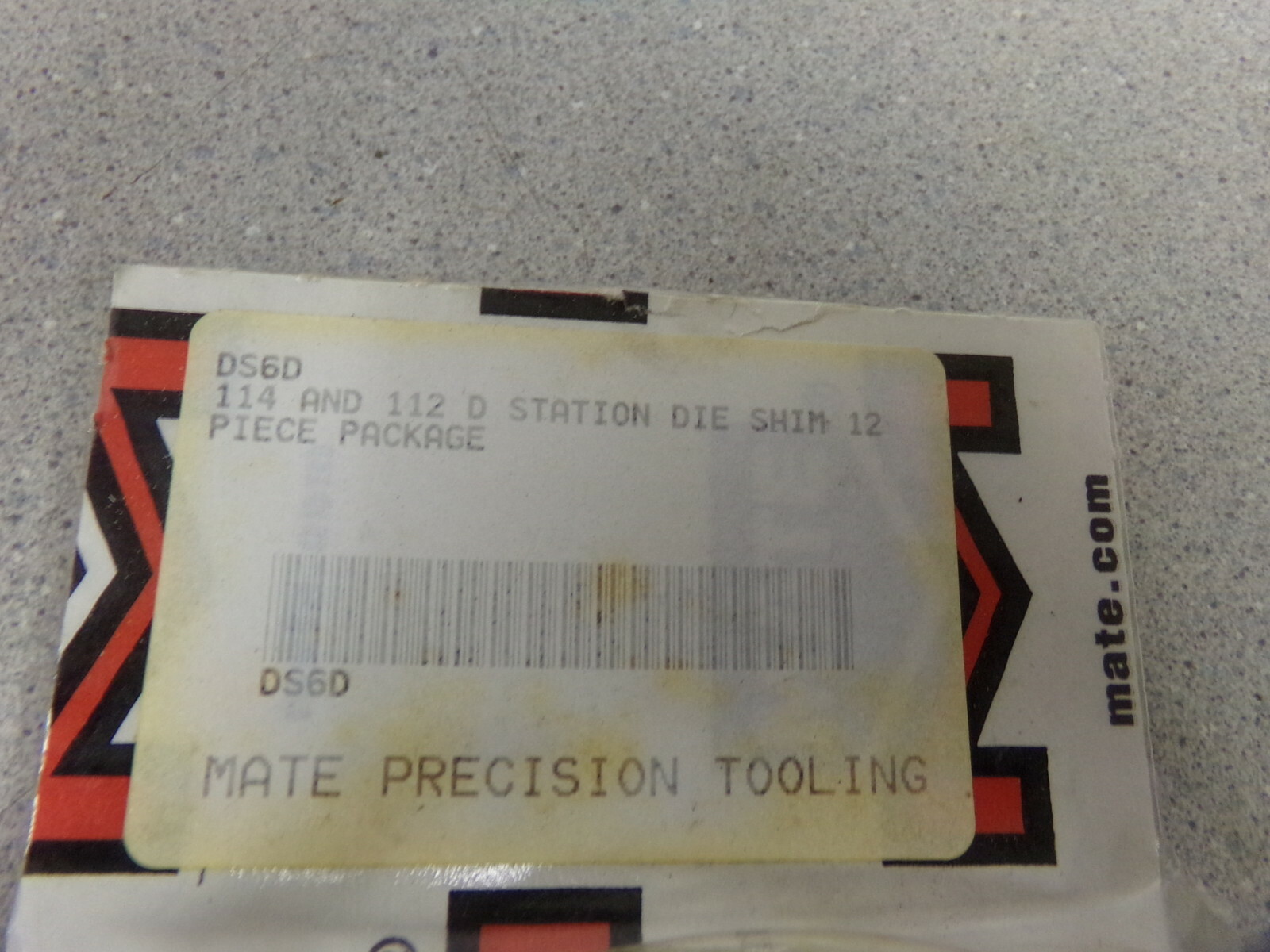 NEW Mate DS6D 114 & 112 D Station Die shim 12-Pieces *FREE SHIPPING*