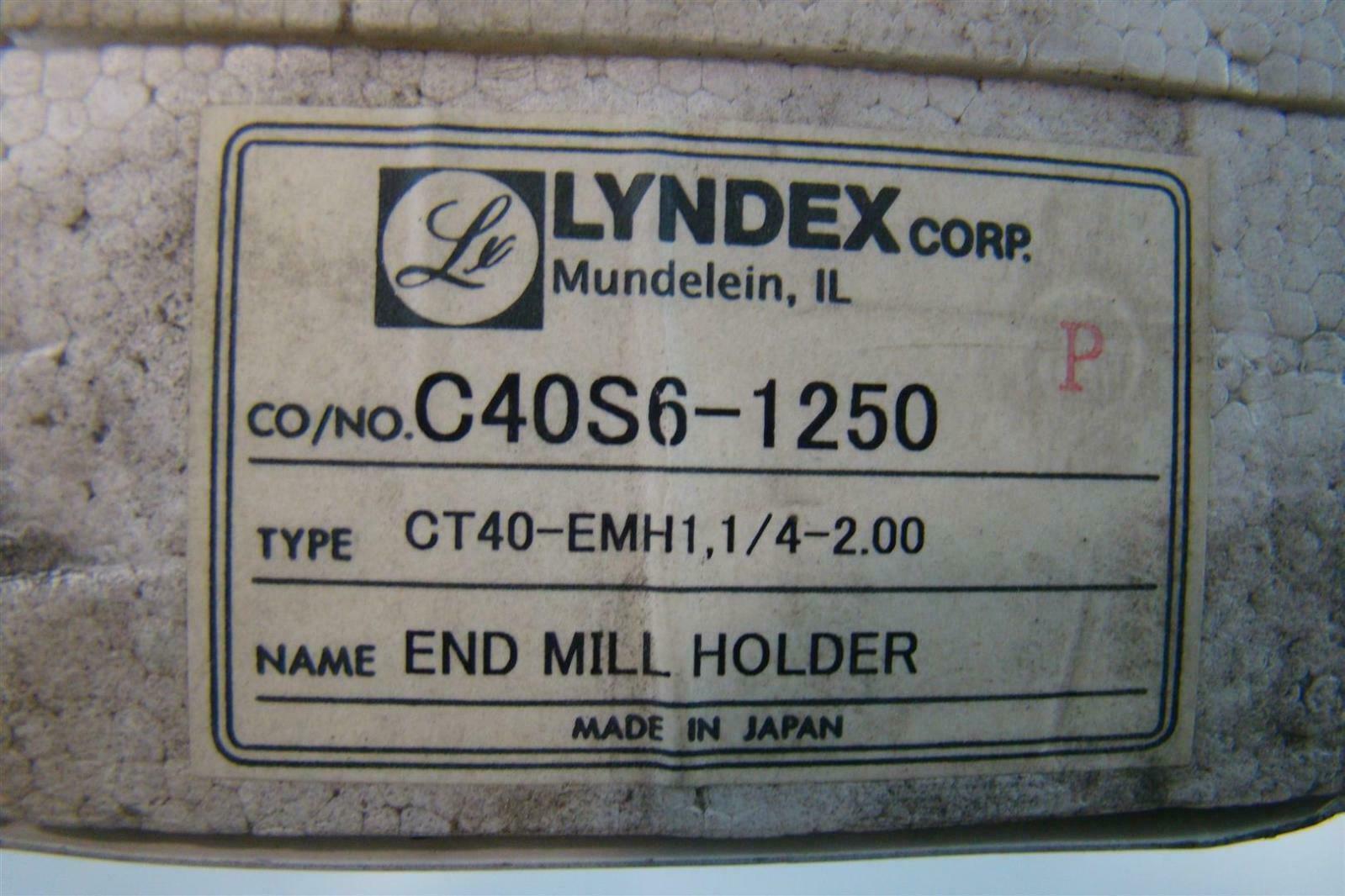 Lyndex Corp. 0703 CT40-EMH1,1/4-2.00 End Mill Holder C40S6-1250