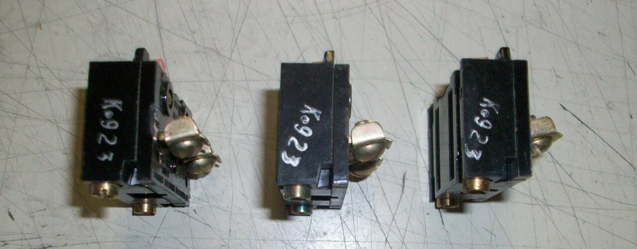 Furnas Electric Company Contact Block BJJ 600V AC Heavy Duty Lot of 3
