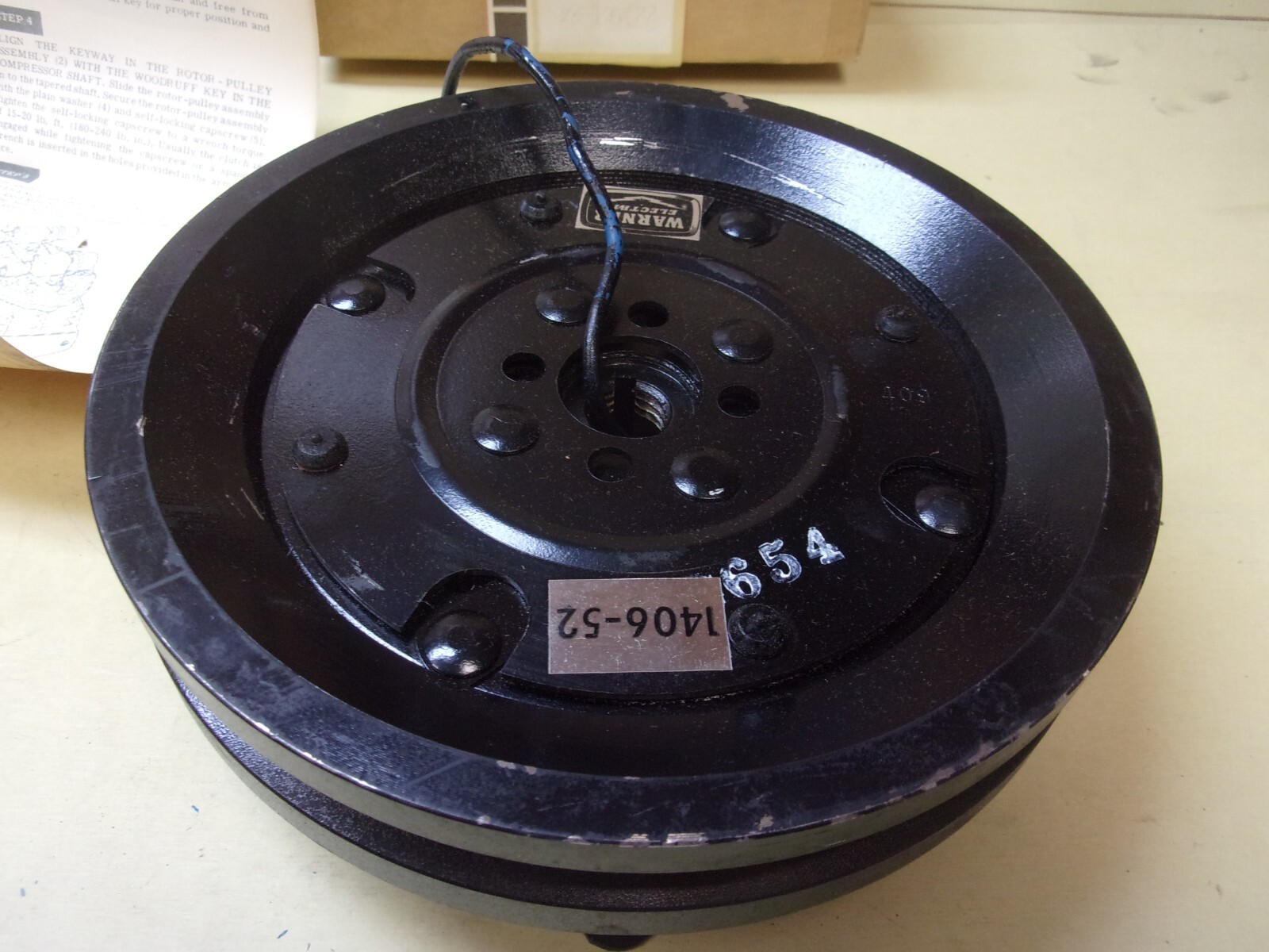 ACF Carter 26-1607 AC Compressor Clutch Pulley , Ford , Warner 1406-52