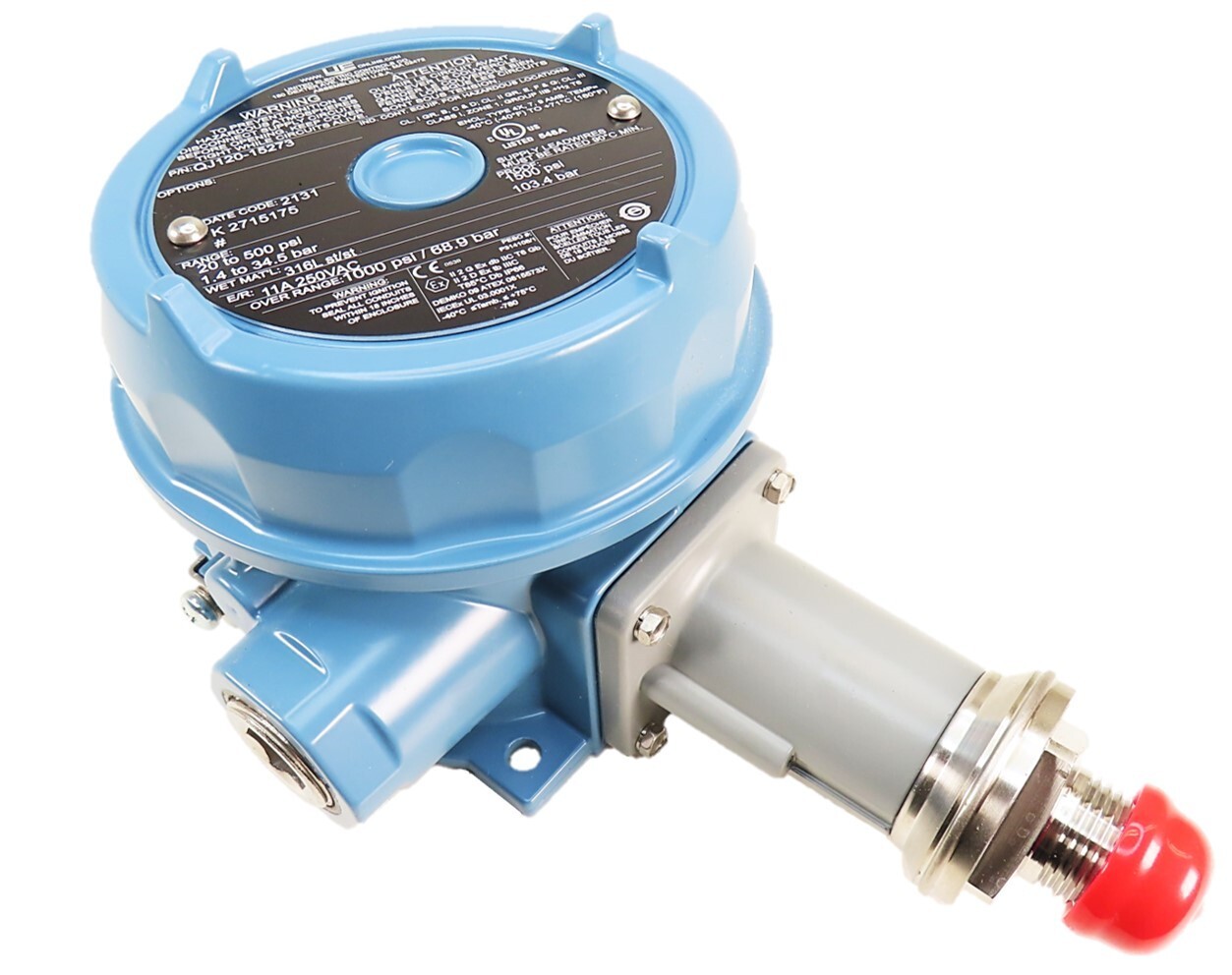 United Electric Controls QJ120-15273 QJ12015273 Pressure Switch 20 to 500PSI NIB