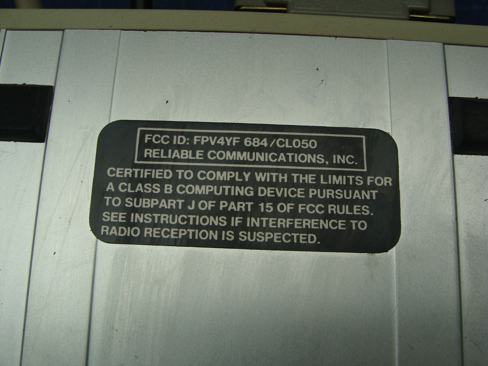 RELIABLE COMM. INC MOD# 0749 RS232 ↔ CL CURRENT LOOP INTERFACE CONVERTER