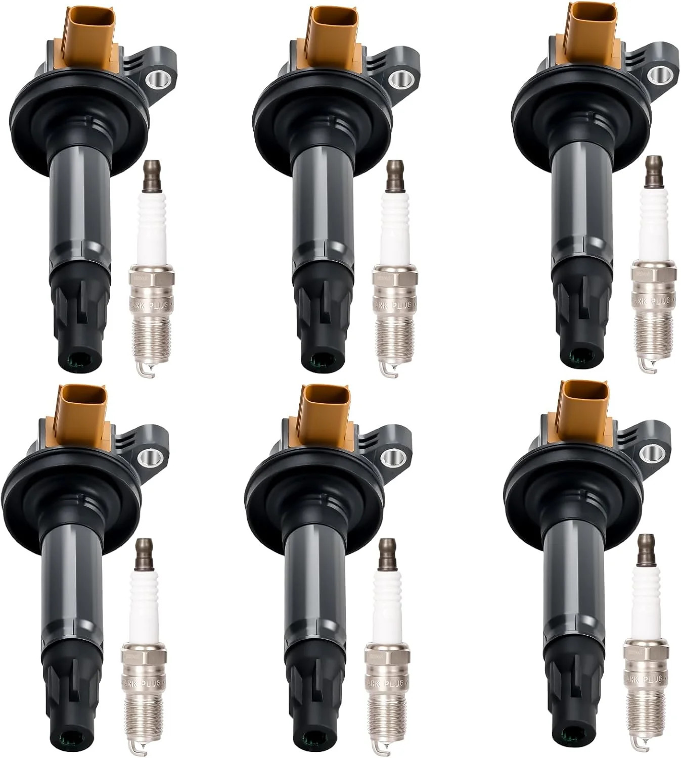 Set of 6 Ignition Coil Pack and Spark Plugs for 3.5L Ford F150 Explorer Expediti