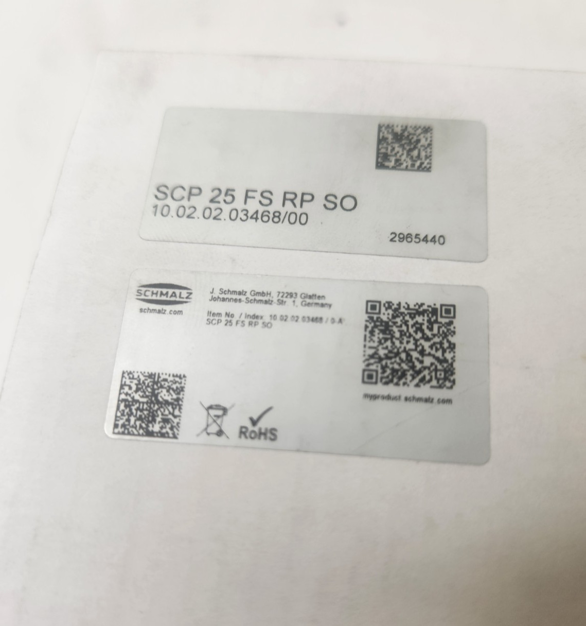 Schmalz SCP 25 FS RP SO Compact Ejector NIP