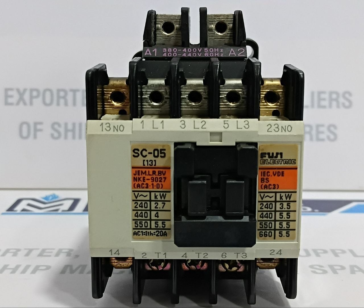Fuji Electric SC-05 Contactor Coil Voltage 380-400V 50Hz 400-440V 60Hz 13 Amp.