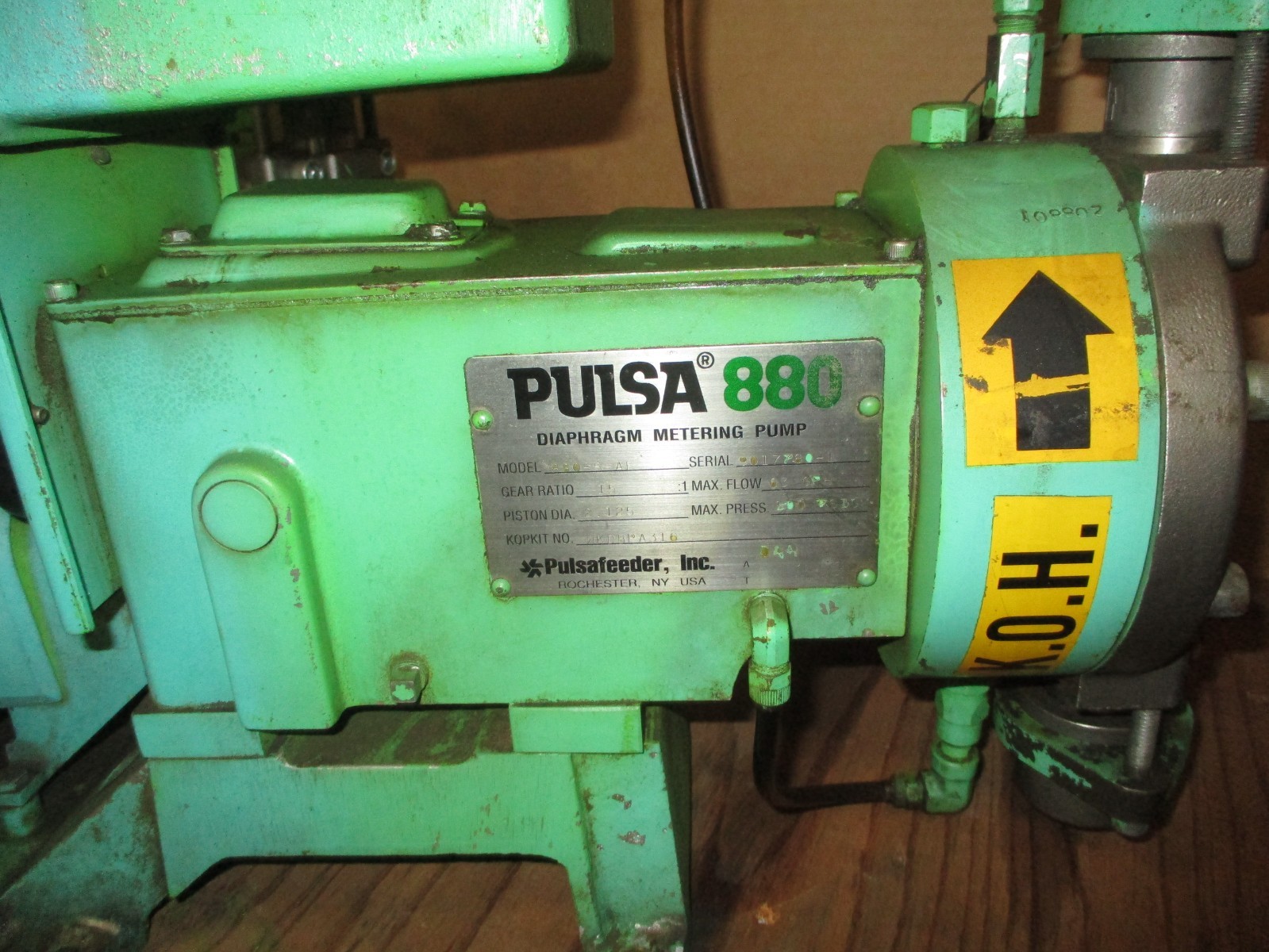 Pulsa 880 Diaphragm Metering Pumps 880-S-AE Ratio 15-1 Parts Only A9035WVS
