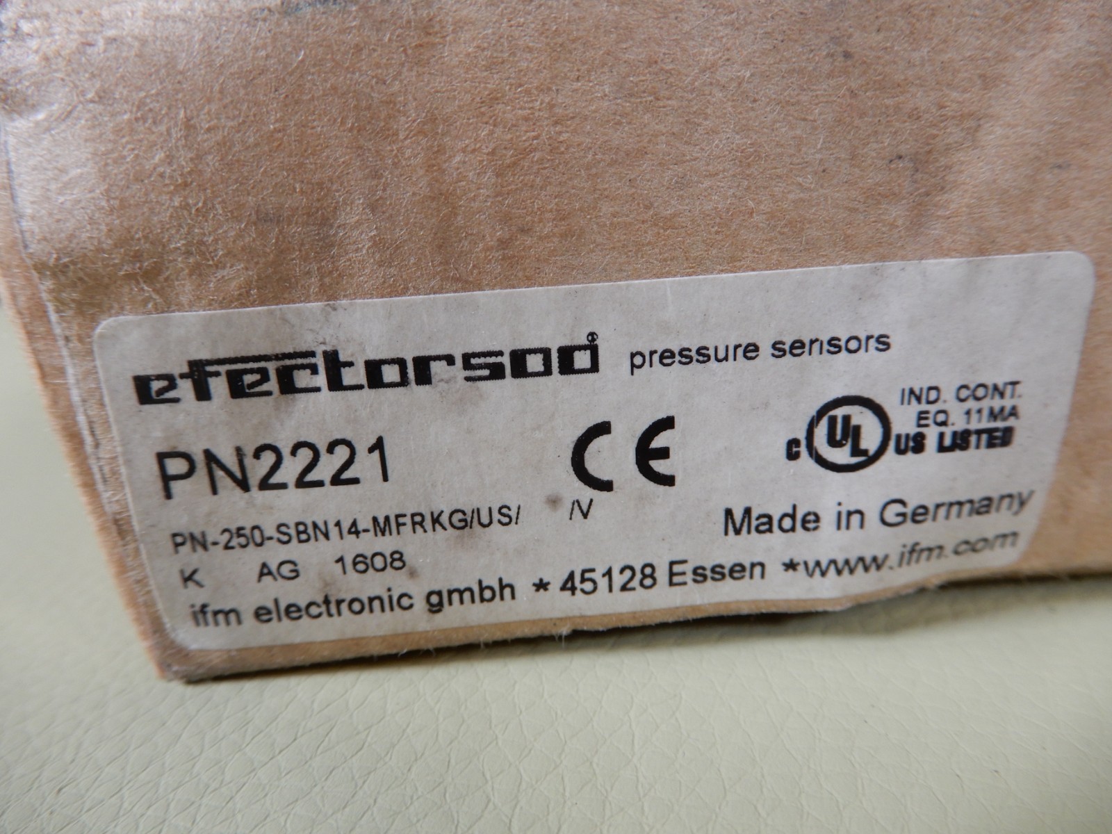IFM Electronic Pressure Sensor PN2221 PN-250-SBN14-MRFKG/US NOS