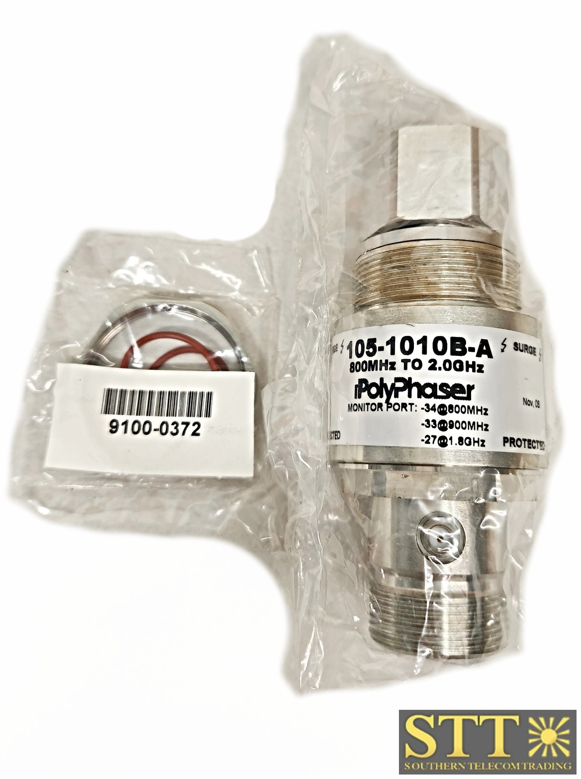 105-1010B-A POLYPHASER IN-LINE SURGE PROTECTOR 800MHZ-2.0GHZ NEW