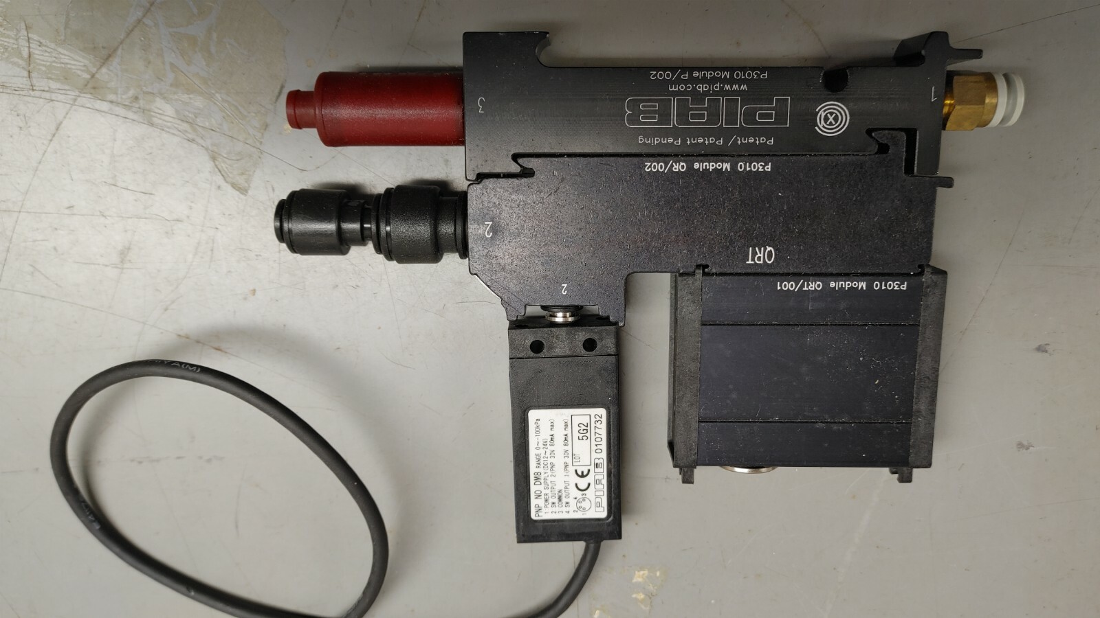 PIAB VACUUM MODULE P3010 P/002 QRT/001 QR/002 with sensor and cable