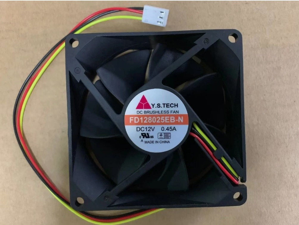 1pcs Y.S.TECH FD128025EB-N 8025 12V 0.45A 3-wire chassis power supply fan 3pin