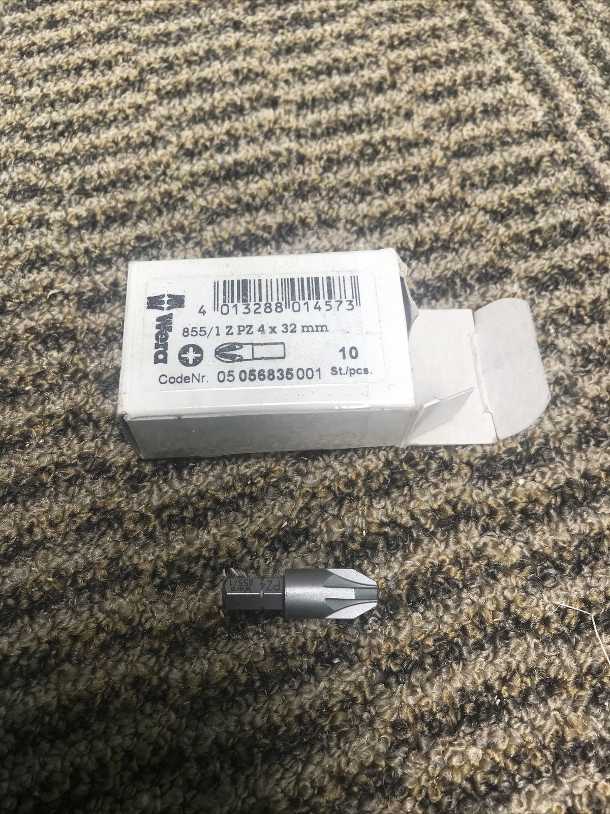 (1) WERA 1/4 ” Bit 855/1 Z Zähhart Pz 4. 013288014573