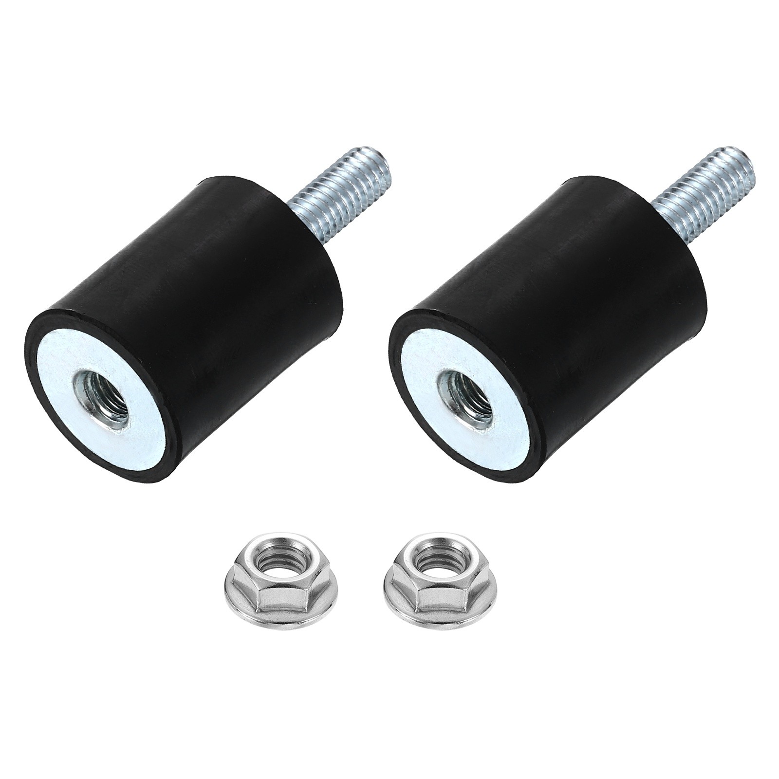 2Pcs M6x18mm Rubber Mounts, 20x25mm(DxH) Rubber Shock Absorber Mount with Nuts