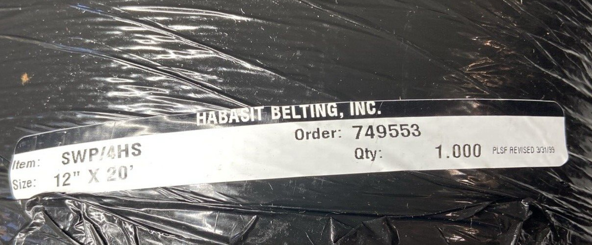 Habasit Belting Inc. SWP/4HS 12″x20′ 24-0056-0 4-Ply Poly 14798