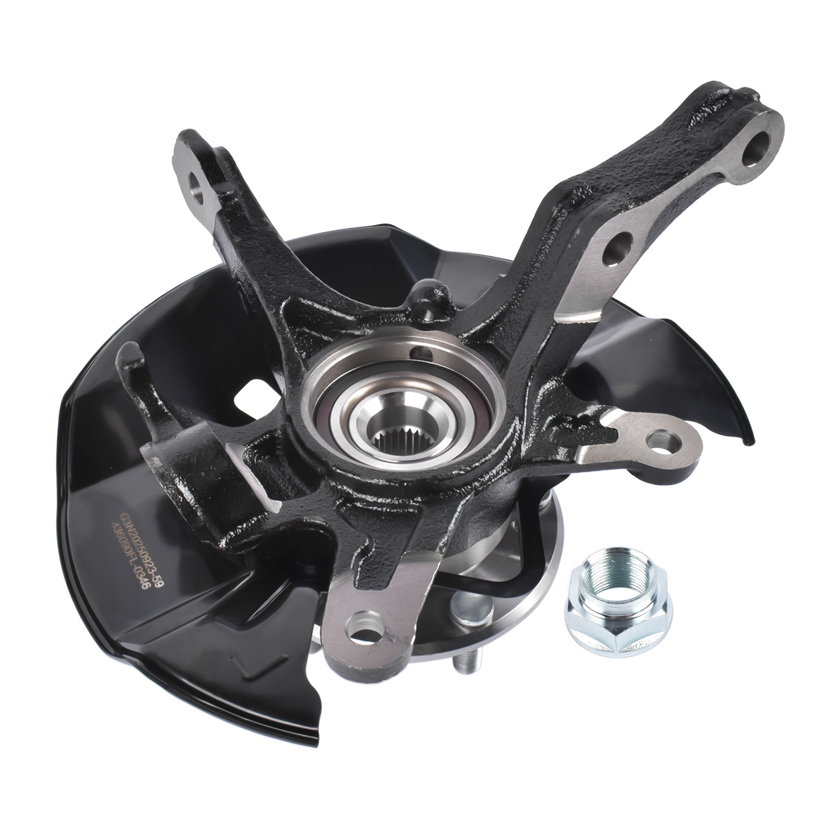 Front Left Steering Knuckle & Hub Bearing Assy for 2012 Honda Civic 1.5L/1.8L