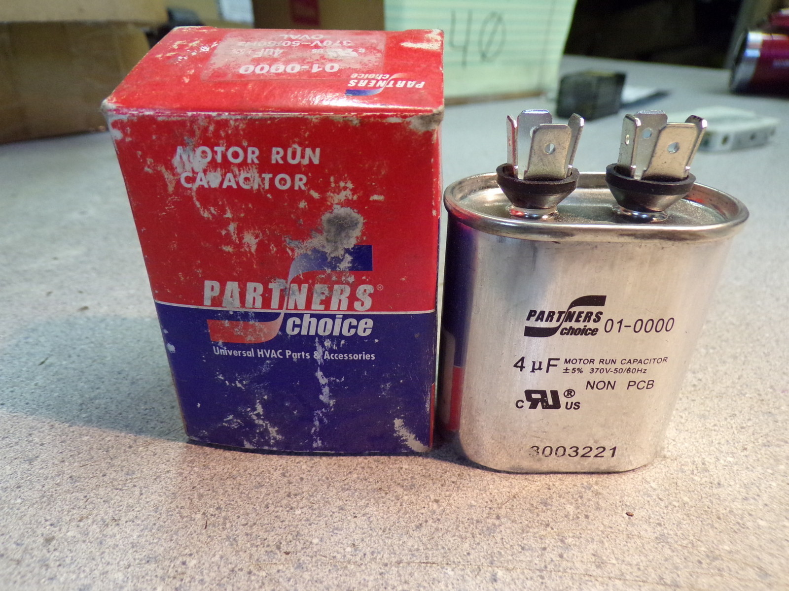 NEW Partners Choice 01-0000 Oval Capacitor 370V-50/60Hz *FREE SHIPPING*
