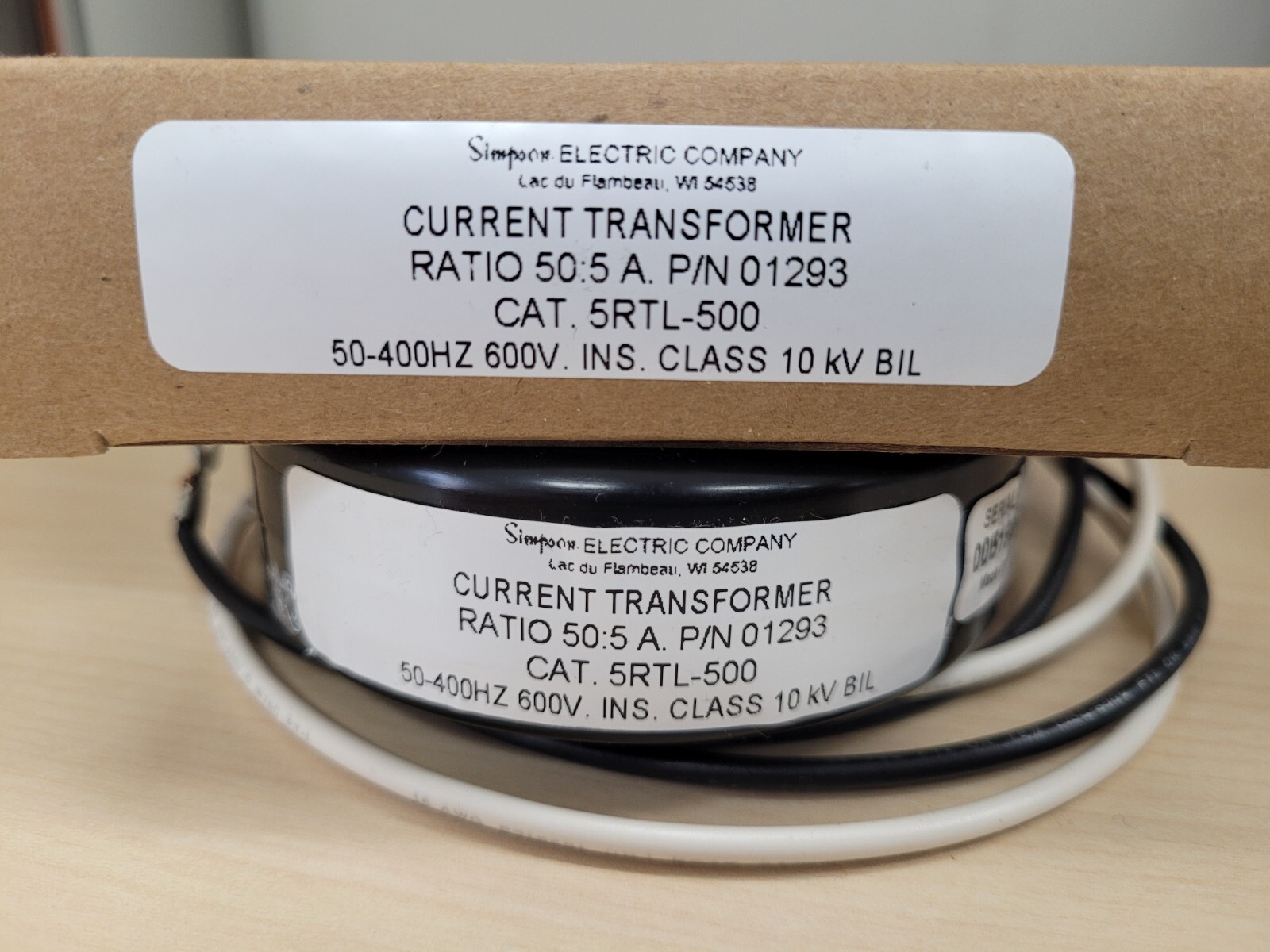 SIMPSON ELECTRIC 01293 CURRENT TRANSFORMER CT SERIES