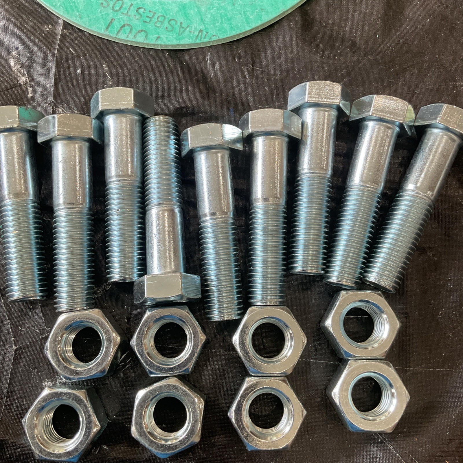 6″ Teadit 1001 NonAsb Gasket 1/8″ Ring A307A Hex Bolts Zinc A563 heavy Hex Nuts