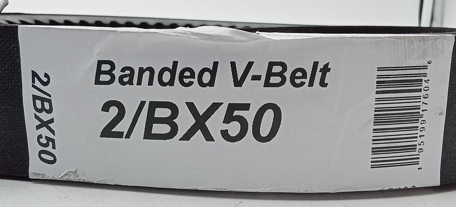 Banded V Belt 2BX50 Cogged 5 Rib Replacement Black Drive Pulley