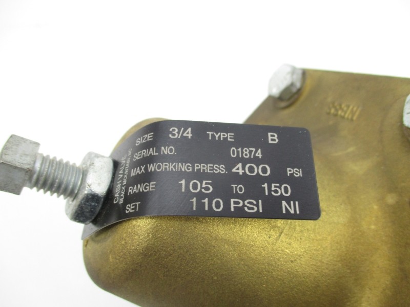 CASH VALVE B283-C37700 01874 400PSI 3/4″ NSMP