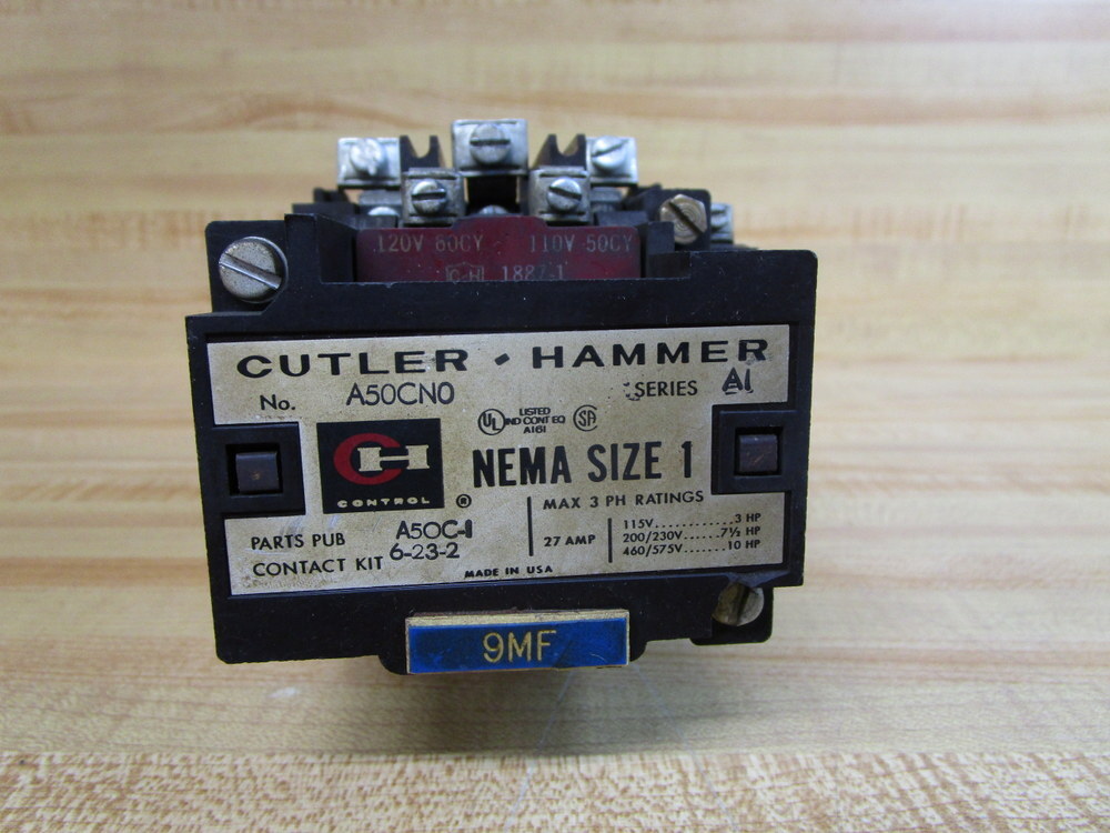Cutler Hammer A50CNO Eaton Starter A50CN0 W/Contact C320KB2