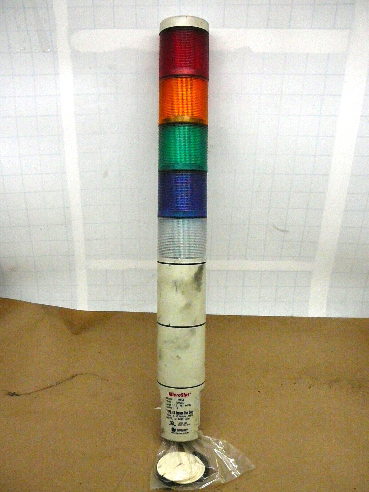 MICROSTAT MSL5 STACKLIGHT 120VAC 1A SERIES A TYPE 4X INDOOR USE ONLY