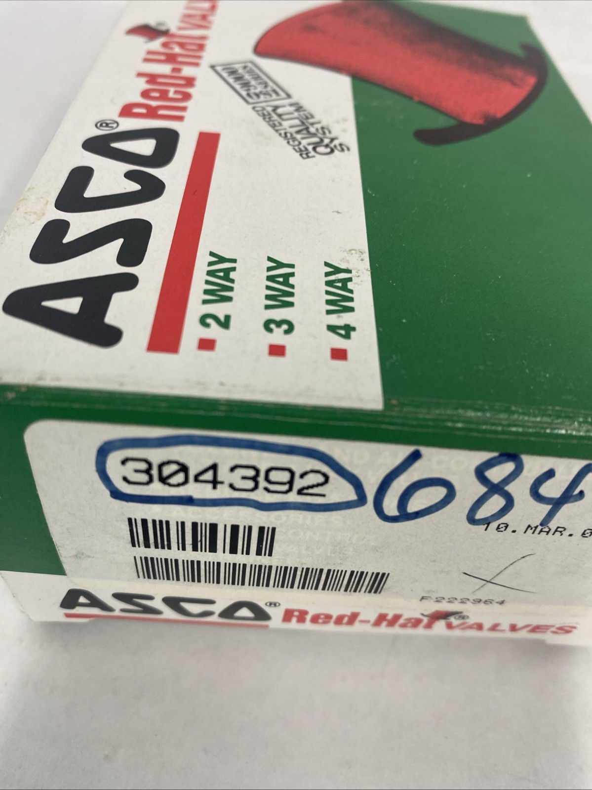 ASCO RED-HAT valves rebuild kit 304392 BRAND NEW SERIES 8220 DAMAGED BOX