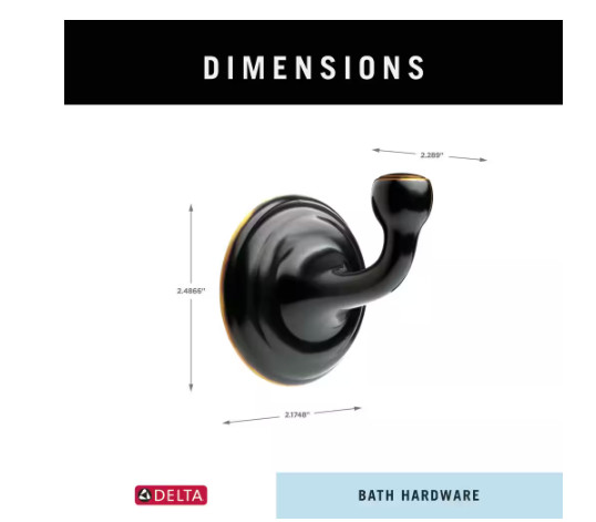 Delta Windemere Single Towel Hook in Oil Rubbed Bronze