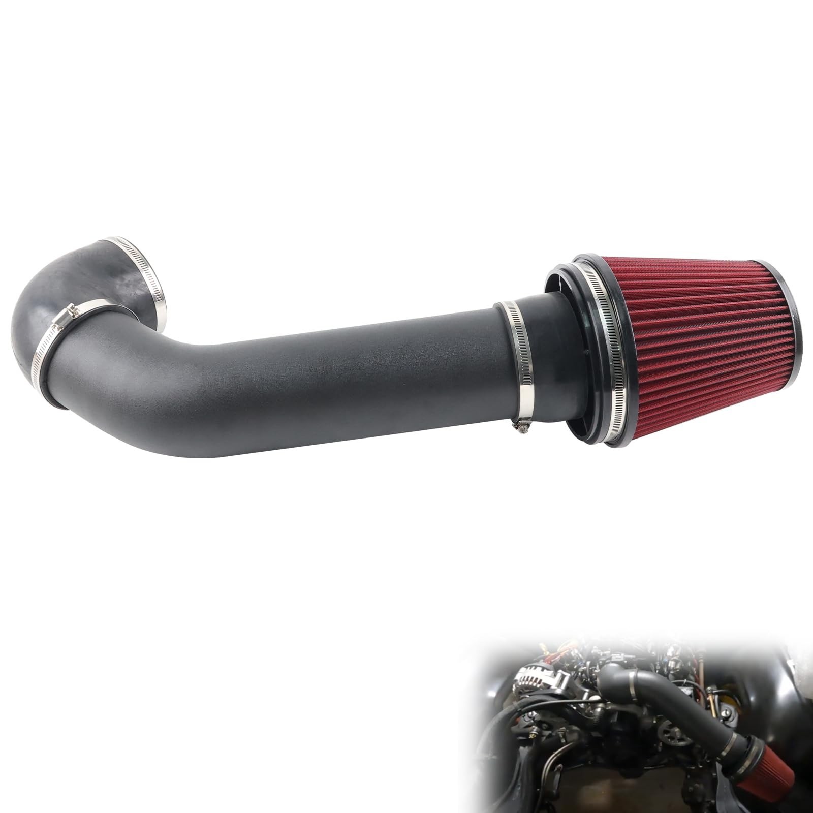 LS Swap Cold Air Intake Kit Compatible with LSX LS1 LS2 4.8L 5.3L 5.7L 6.0L L…