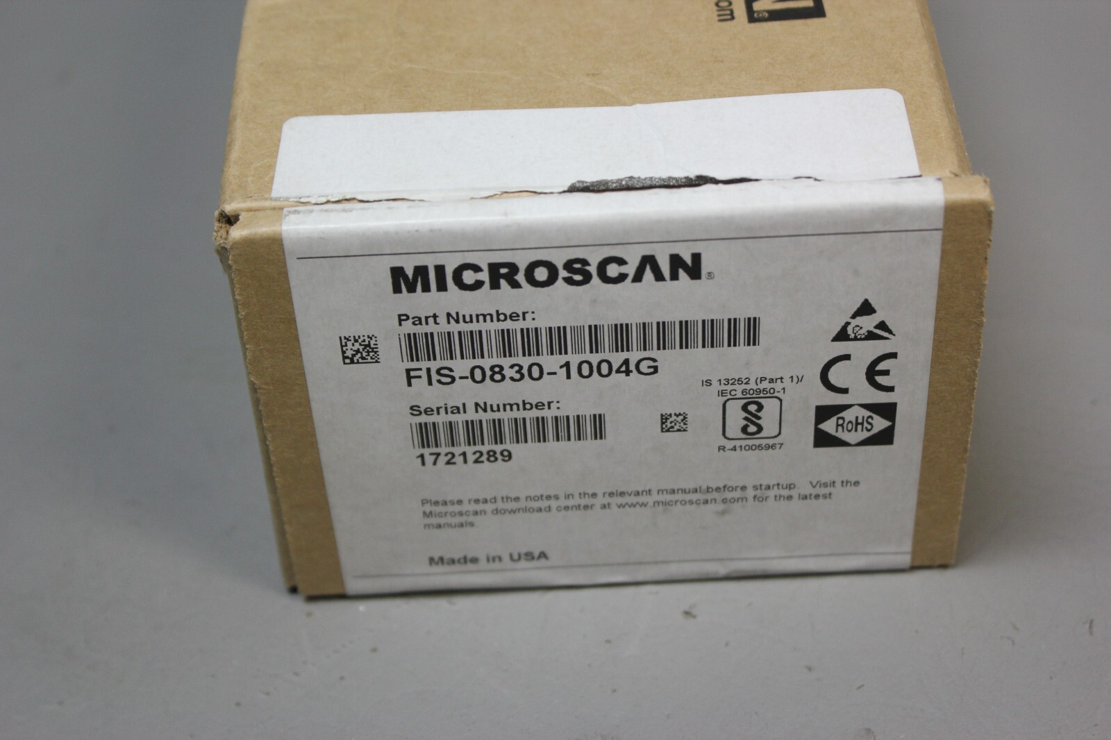 NEW MICROSCAN LASER BARCODE SCANNER QX-830 & FIS-0830-1004G