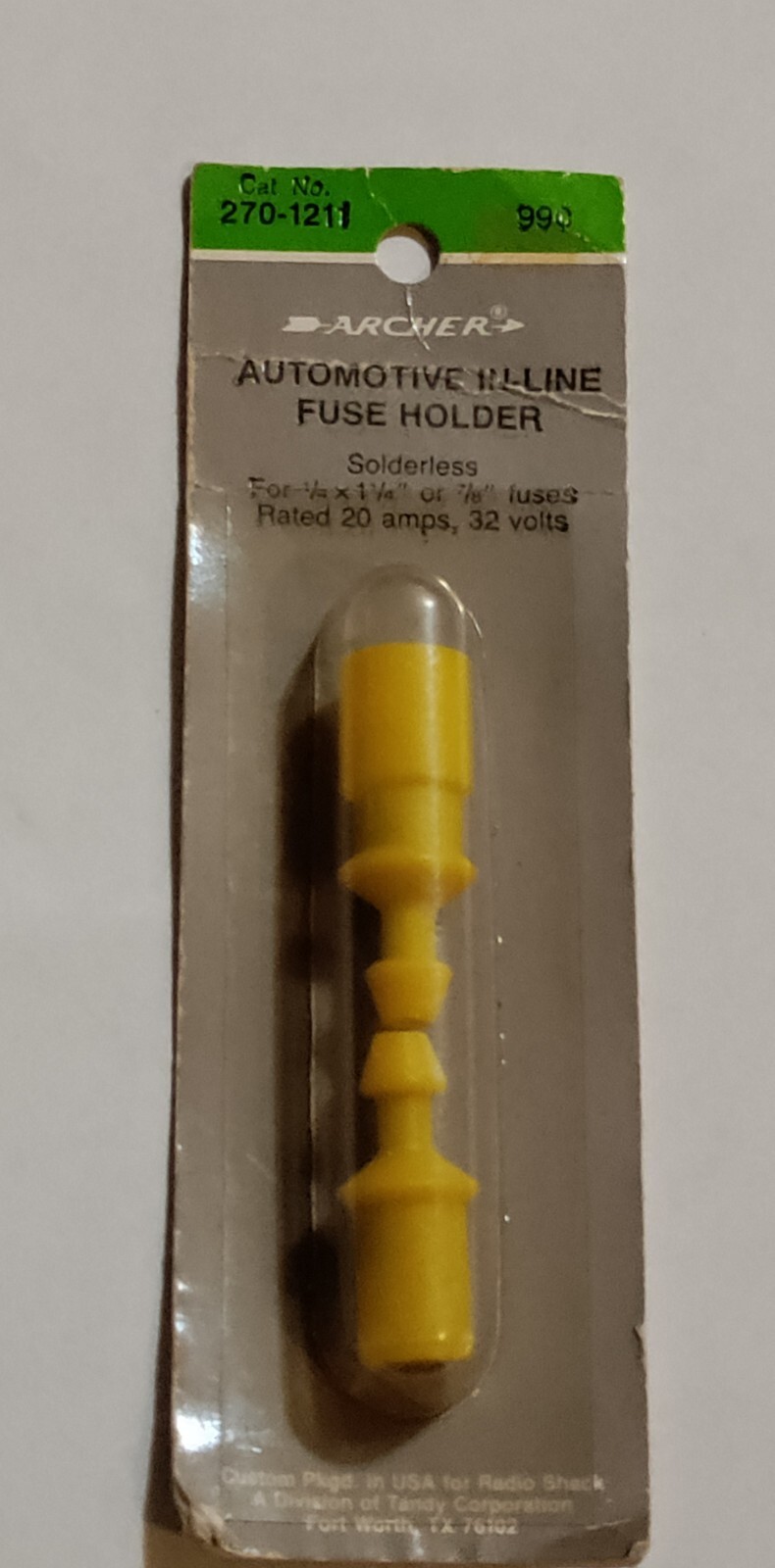 Archer Radio Shack 270-1211 Automotive In-Line Fuse Holder Solderless NOS 2 Pack