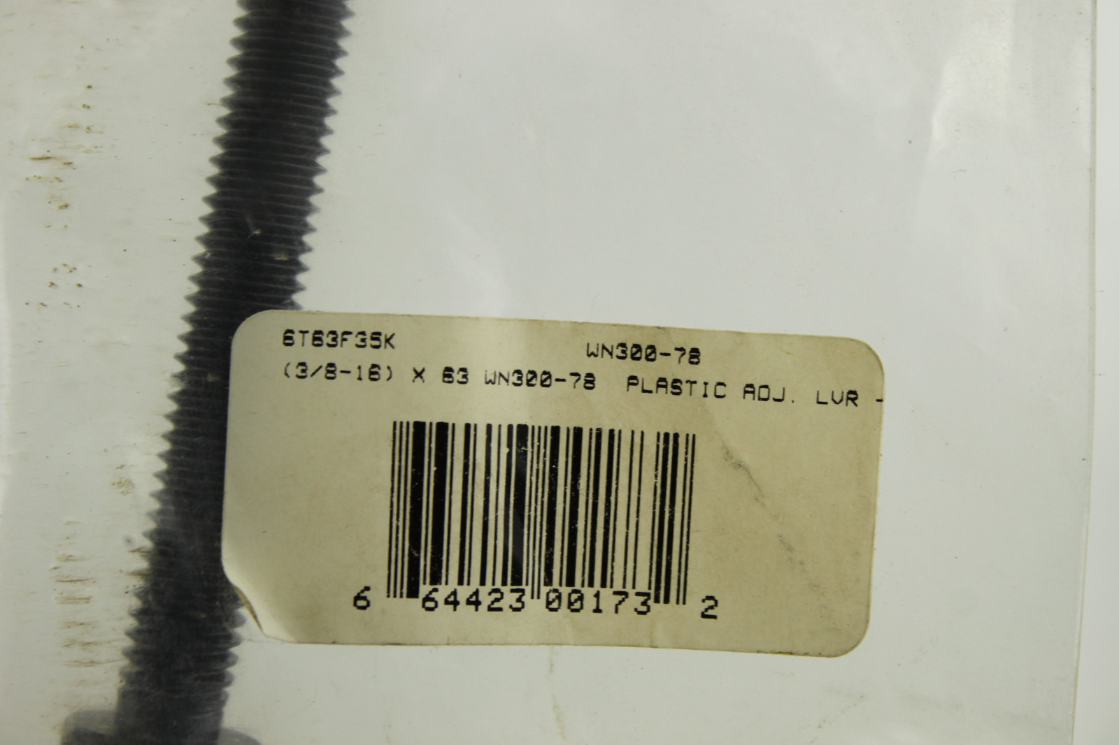 JW WINCO WN300-78 HANDLE LEVER BLACK PLASTIC ADJUSTABLE W/STEEL INSERT NEW