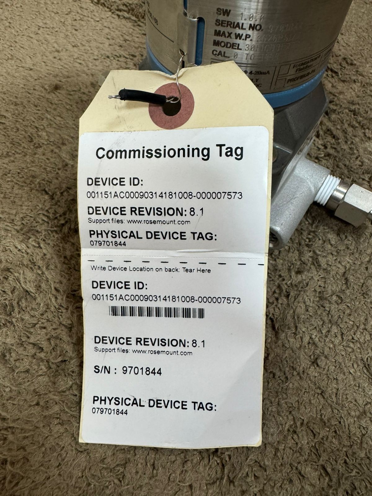 Rosemount / Pressure Transmitter / 3051CD3F22B1AK5M5 / 3626PSI-250BAR