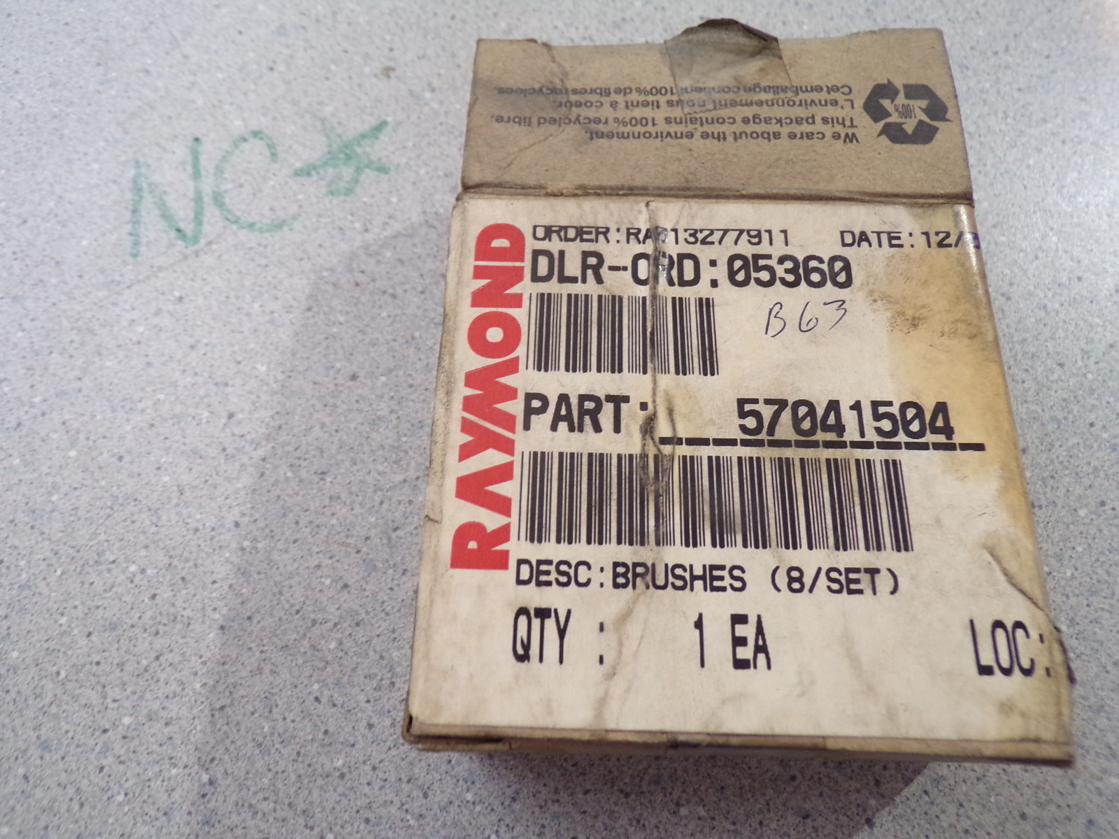 NEW Raymond 570-415-04 Brush Kit 8-Set *FREE SHIPPING*
