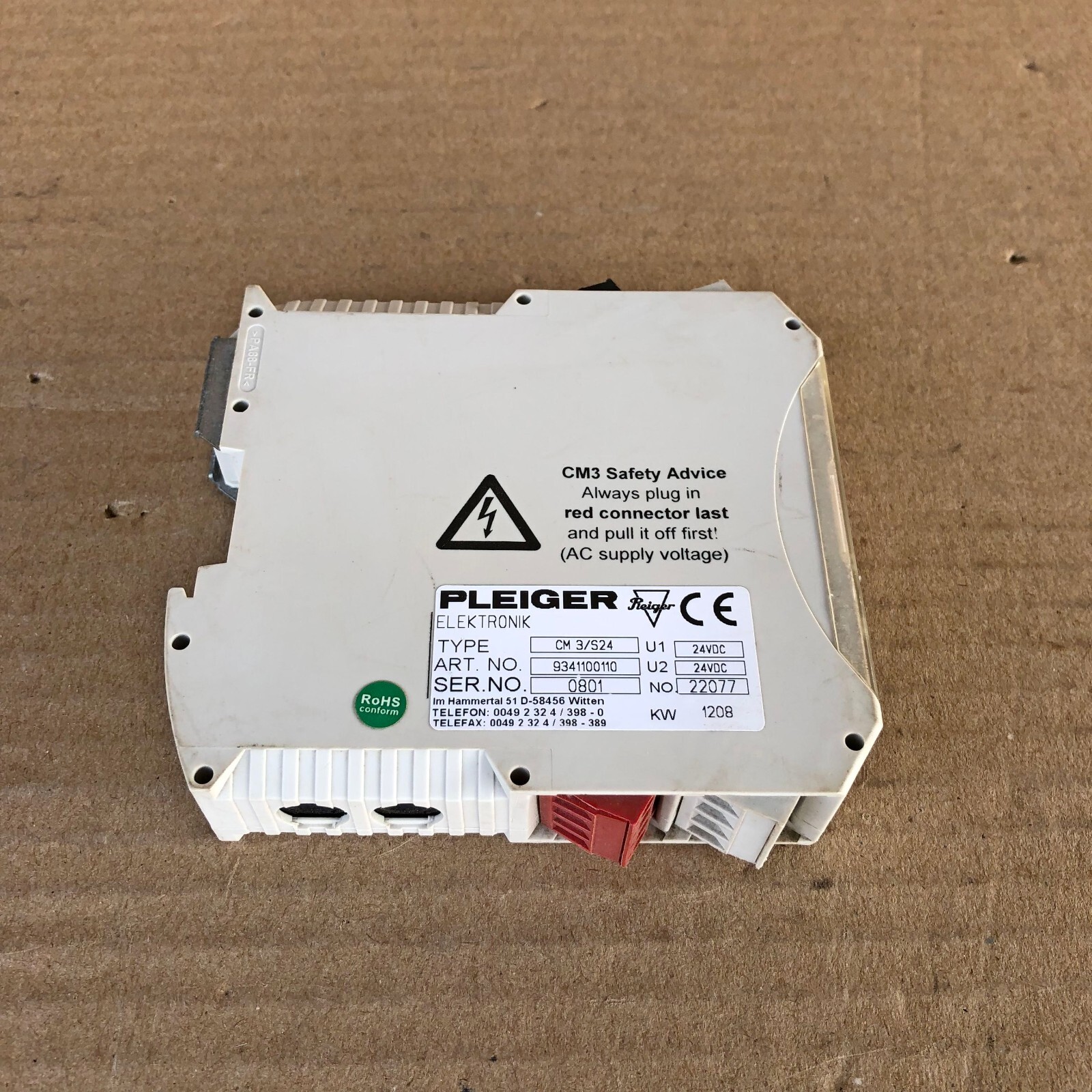 PLEIGER CM3/S24 CONTROL MODULE CM3S24 9341100110 [3]