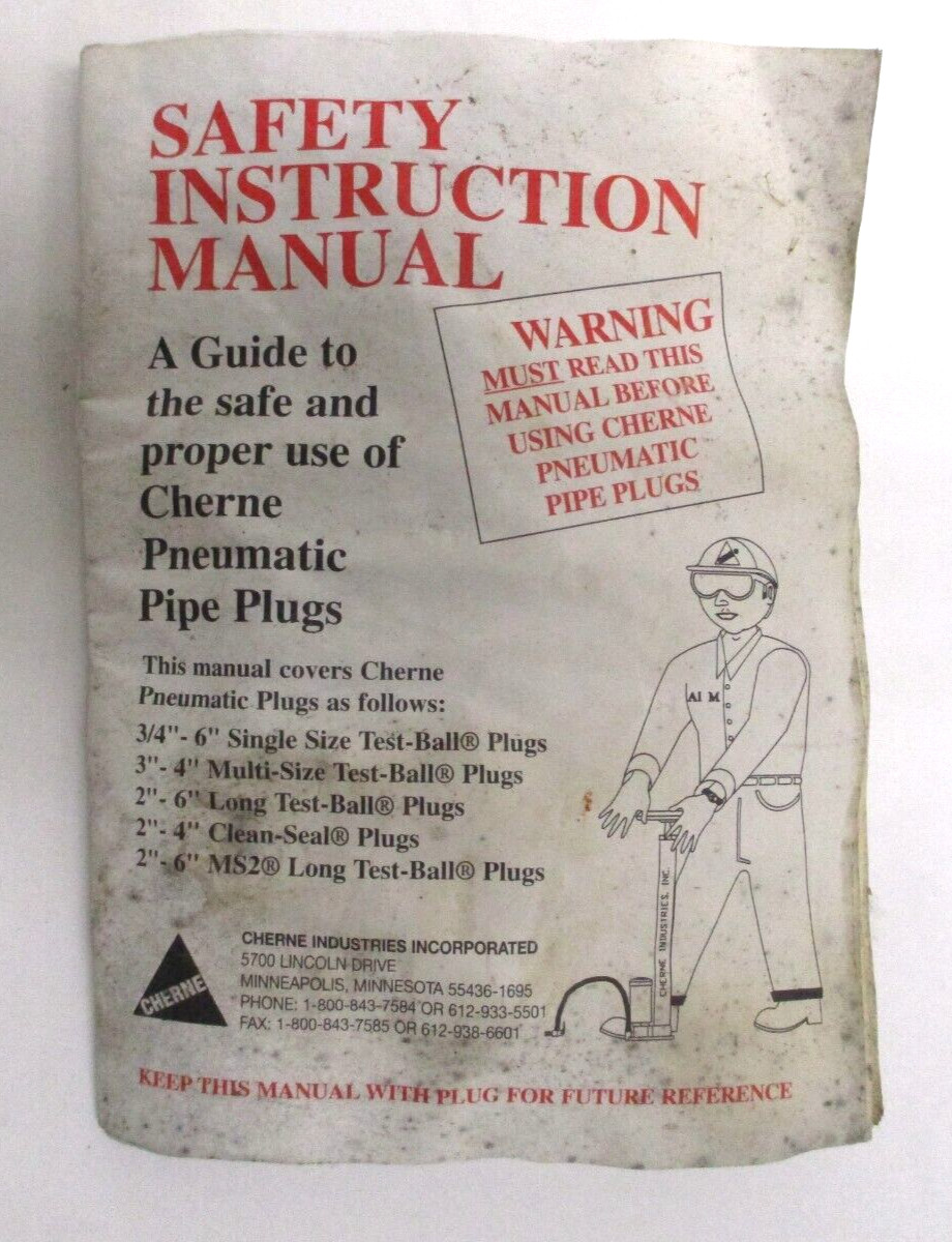 CHERNE , 270-032 , TEST BALL , w/ SAFETY MANUAL , SURPLUS