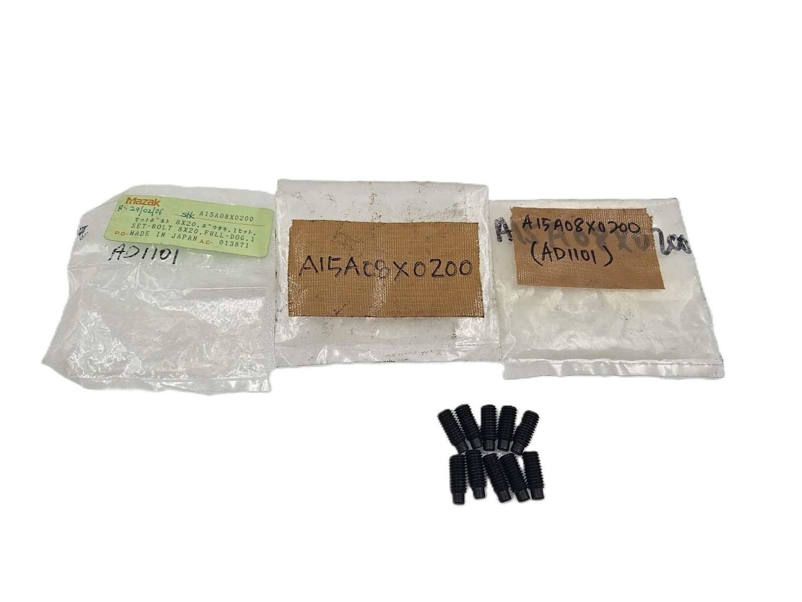 MAZAK A15A08X0200 SET-BOLT 8X20, FULL-DOG [FAST SHIPPING]