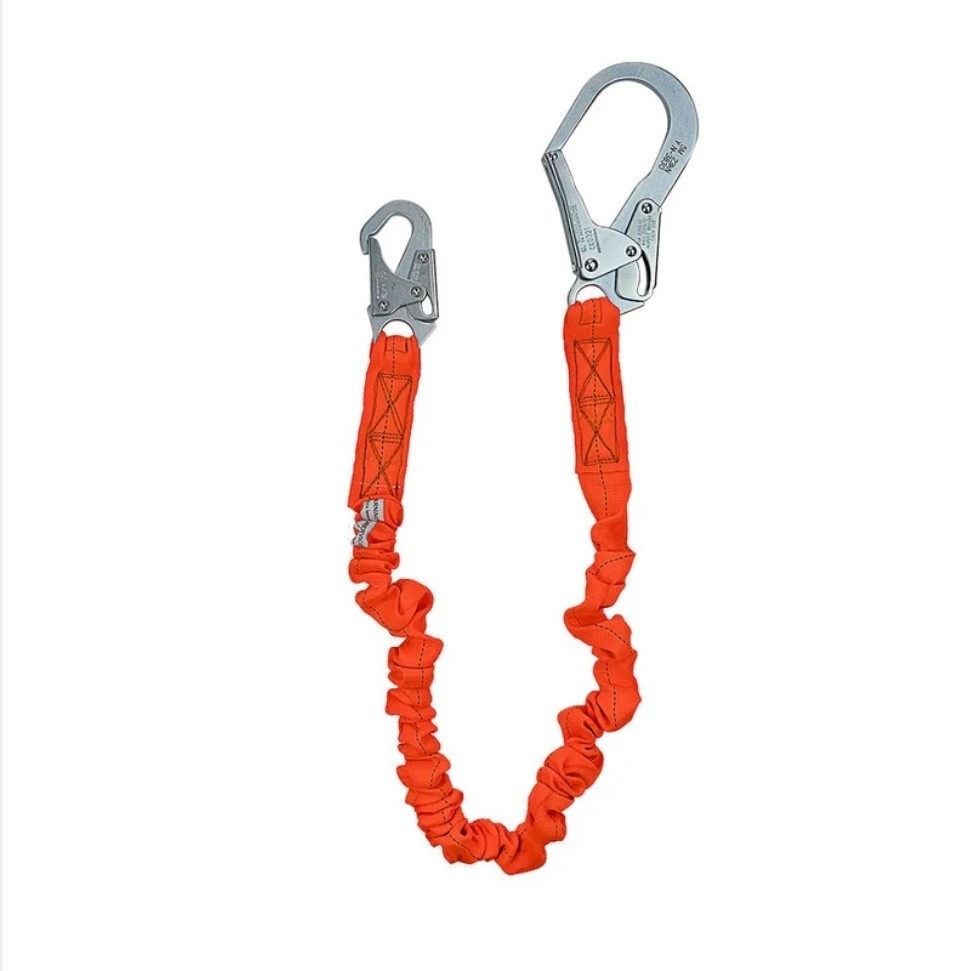 Safewaze FS88595 V-LINE Stretch Low Profile Energy Absorbing Lanyard w/Rebar